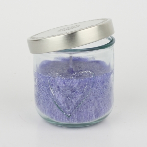Ručně odlévaná svíčka ve sklenici levandule 480g