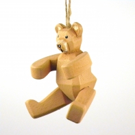 Ručně vyřezávaný medvídek na zavěšení 11 cm