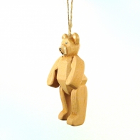Ručně vyřezávaný medvídek na zavěšení 11 cm