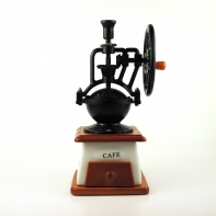 Ruční mlýnek na kávu porcelán s kolem