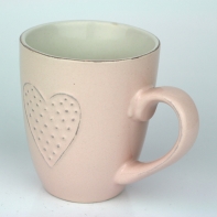 Růžový hrneček se srdcem 300ml