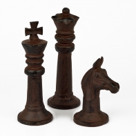 Šachy figurka král 7x7x20cm litina