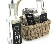 Sada sůl, pepř, olej, ocet