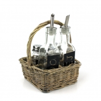 Sada sůl, pepř, olej, ocet