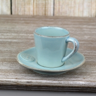 Šálek na espresso 100ml s talířkem tyrkys Costa Nova NOVA