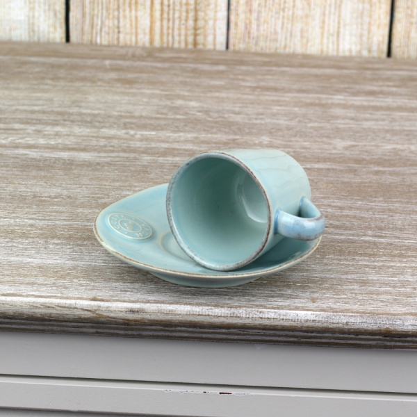 Šálek na espresso 100ml s talířkem tyrkys Costa Nova NOVA