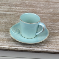 Šálek na espresso 100ml s talířkem tyrkys Costa Nova NOVA