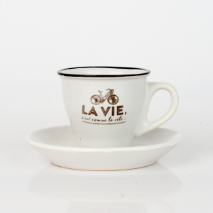 Šálek na espresso La vie bílý 5,5cm