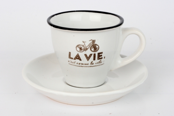 Šálek na espresso La vie bílý 5,5cm