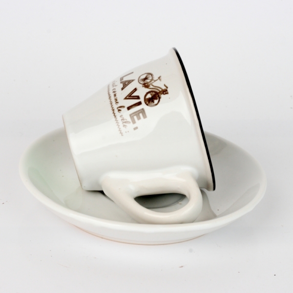 Šálek na espresso La vie bílý 5,5cm