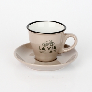 Šálek na espresso La vie krémový 5,5cm