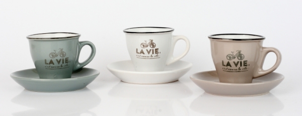 Šálek na espresso La vie šedý 5,5cm