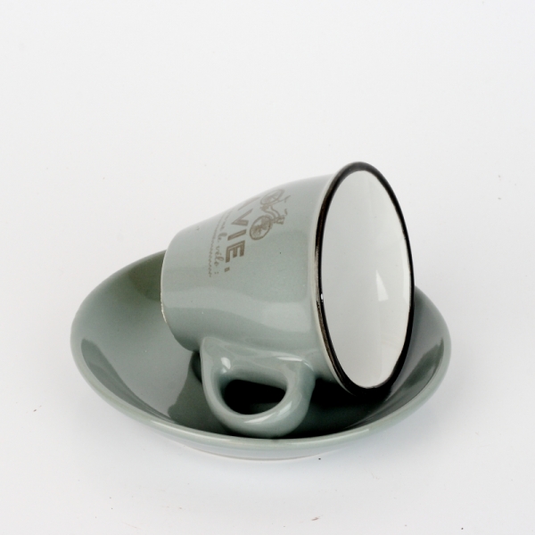 Šálek na espresso La vie šedý 5,5cm