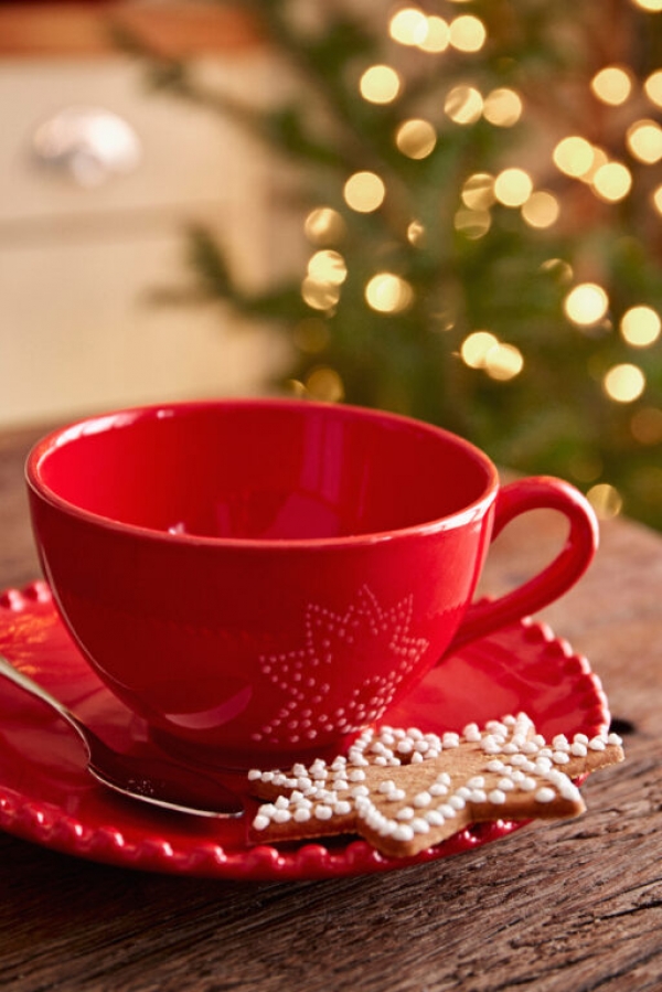 Šálek na kávu s podšálkem 0,1L, sada 6ks, PEARLRUBI, rubínová