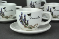 Šálek s podšálkem Levandule 7x13cm (0,2l)