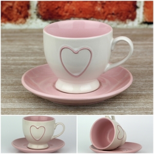 Šálek s podšálkem  srdíčko