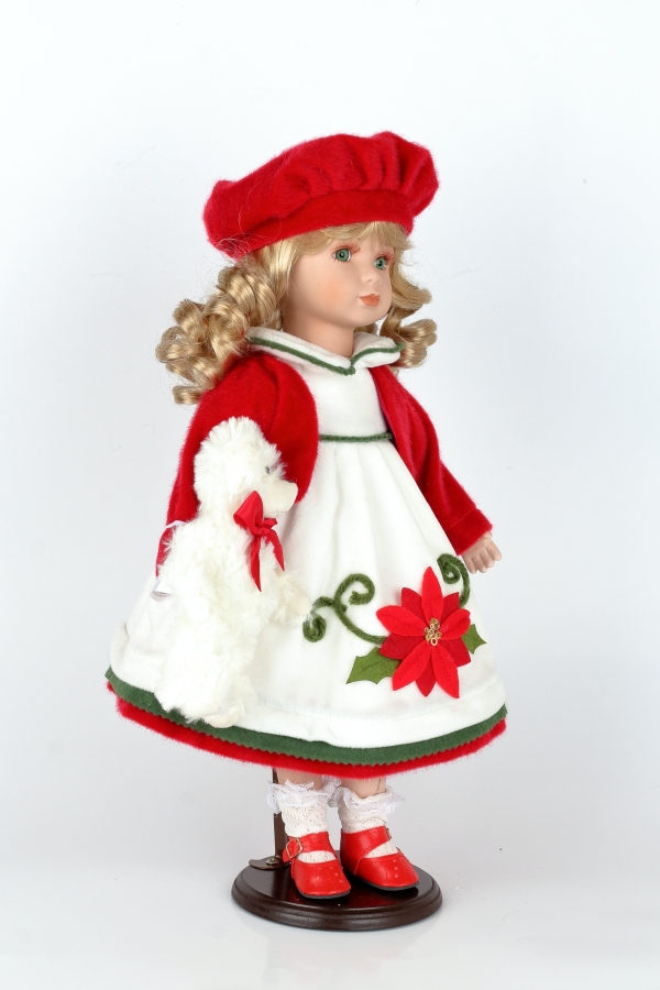 Sběratelská panenka Irma s medvídkem 47cm