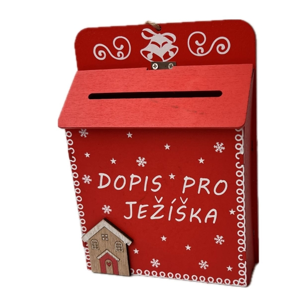 Schránka na dopis pro Ježíška 17 x 12,5 x 4,3 cm 