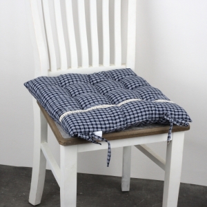 Sedák na židli modré kostky 40x40cm