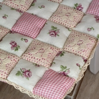 Sedák na židli patchwork růžové růže 40x40cm