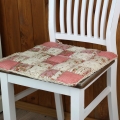 Sedák na židli patchwork růžový 40x40cm