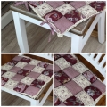 Sedák na židli patchwork vínový 40x40cm