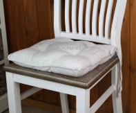 Sedák na židli Sweet home bílý 40x40cm