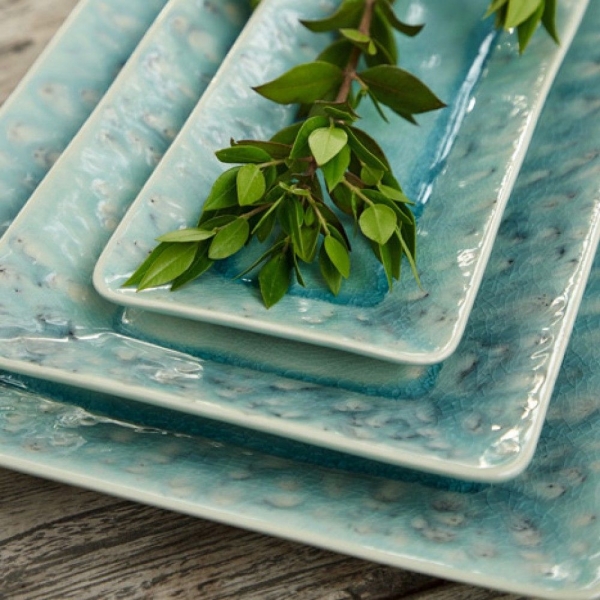 Servírovací tác 40x24cm MADEIRA modrý