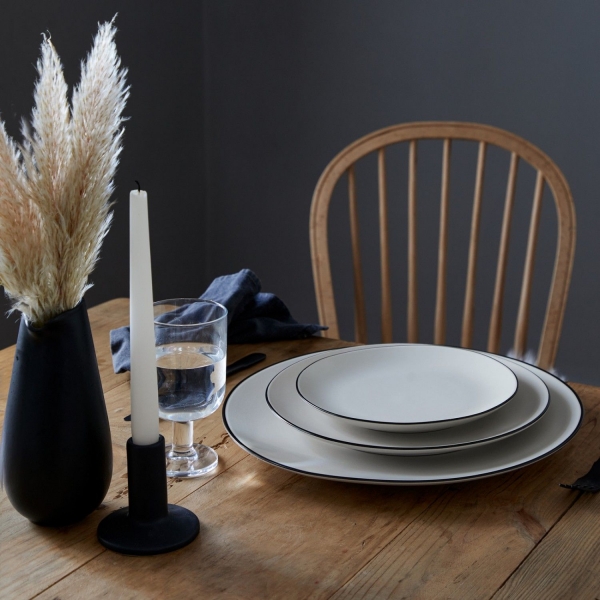 Servírovací talíř 34cm AUGUSTA tmavý okraj