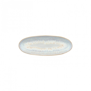 Servírovací talíř oválný BRISA bílý 24 cm keramický