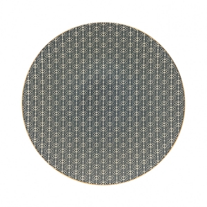 Servírovací talíř s ornamenty 34cm AUGUSTA zlatý okraj