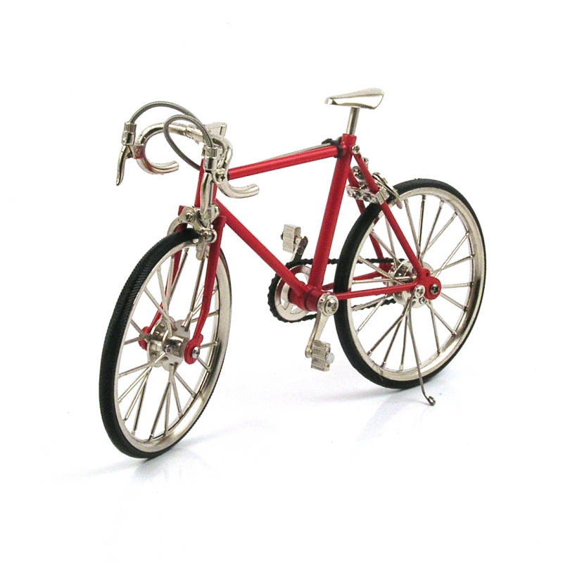 Silniční kolo s berany červené 20x12x4,5cm funkční replika