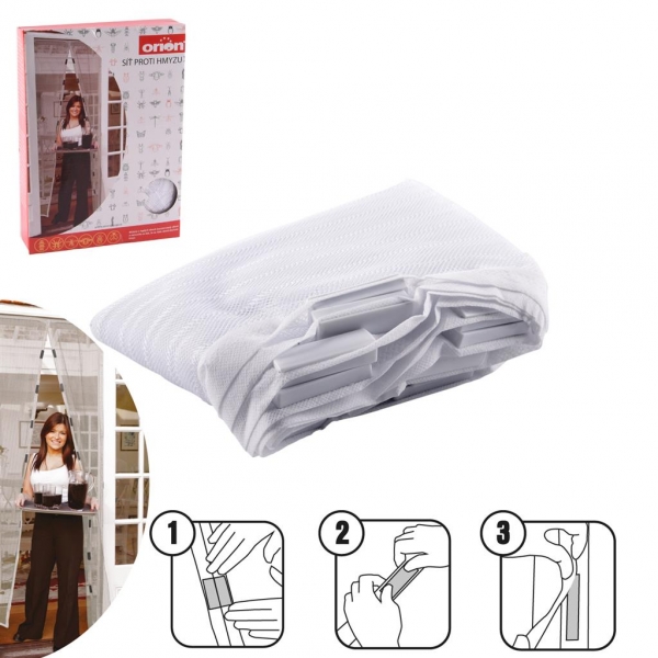 Síť proti hmyzu do dveří černá 100x212cm