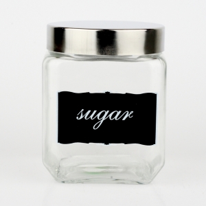 Skleněná dóza na cukr 14cm