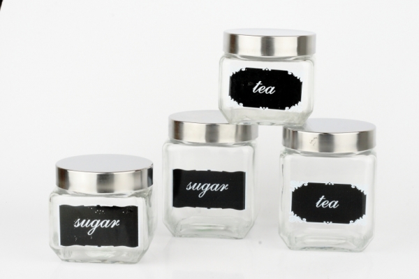 Skleněná dóza na cukr 14cm