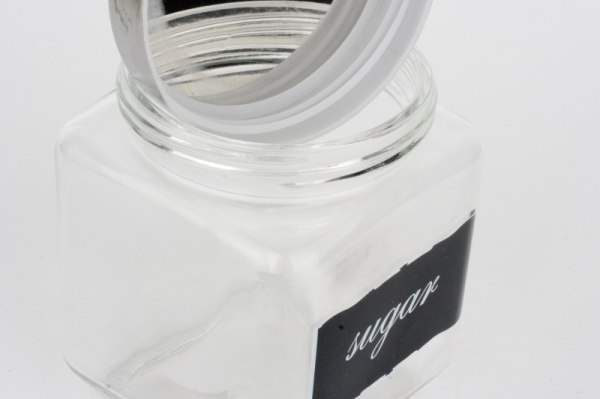 Skleněná dóza na cukr 14cm