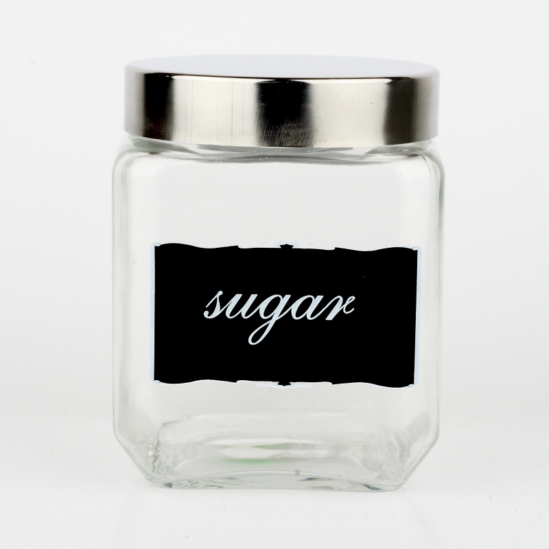 Skleněná dóza na cukr 14cm