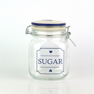 Skleněná dóza na cukr Amanda indigo 1000ml