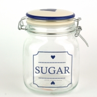 Skleněná dóza na cukr Amanda indigo 1000ml