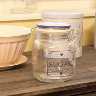 Skleněná dóza na cukr Amanda indigo 1000ml