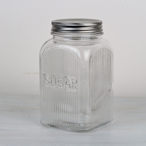 Skleněná dóza na cukr SUGAR 18x10x10cm