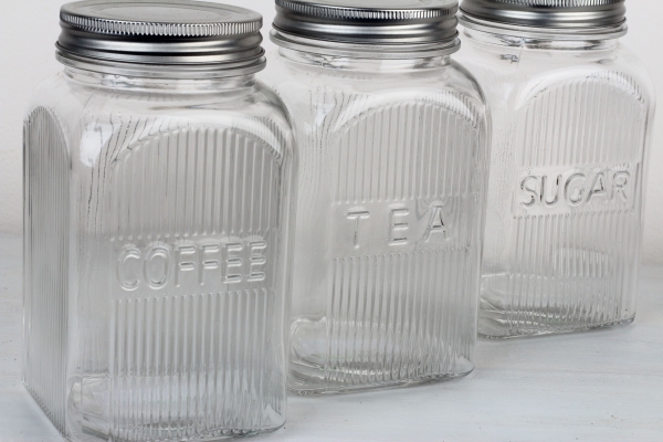 Skleněná dóza na cukr SUGAR 18x10x10cm