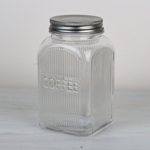Skleněná dóza na kávu COFFEE 18x10x10cm