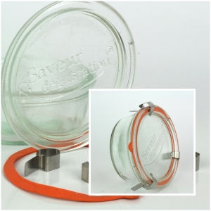 Skleněná dóza na marmeládu s těsněním 11cm