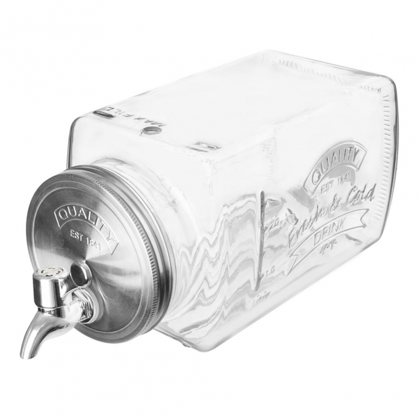 Skleněná dóza na nápoje do ledničky 2,8l