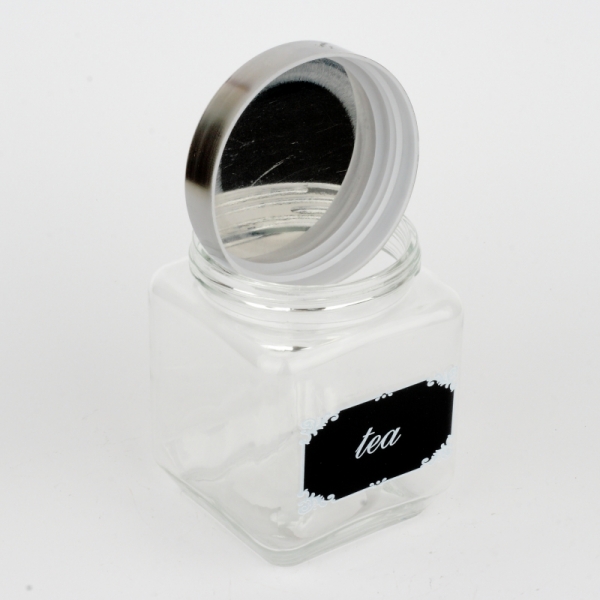 Skleněná dóza na sypaný čaj 14cm