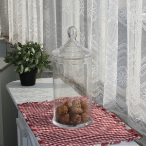 Skleněná dóza s víkem 34cm