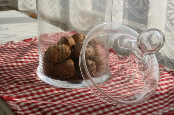 Skleněná dóza s víkem 34cm