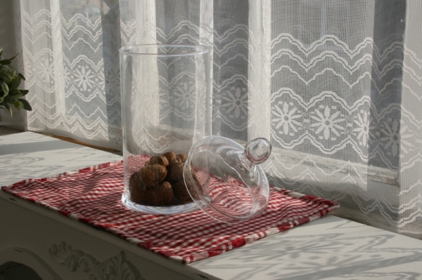 Skleněná dóza s víkem 34cm