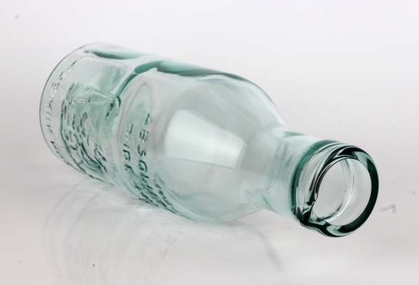 Skleněná láhev na mléko s výlevkou 1l